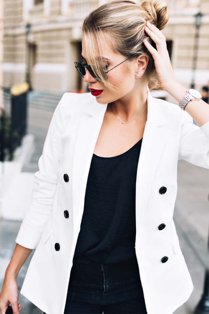 look feminino preto e branco